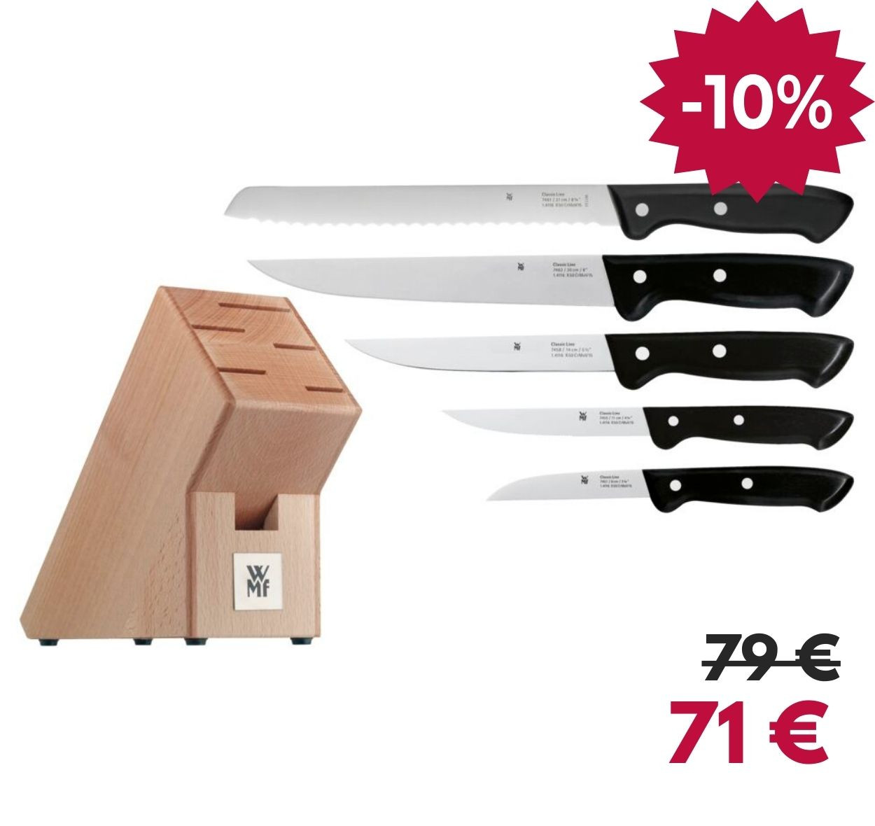 Bloc couteaux Classic Line 6p.