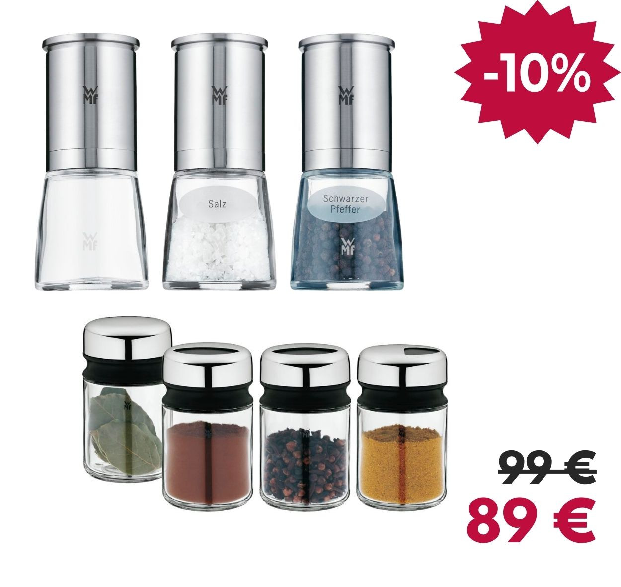 Petits pots épices & moulins à épices